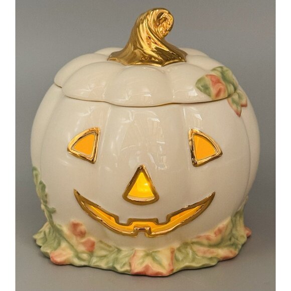 Lenox Occasions Pumpkin Jack O Lantern Votive Candle Holder 6241681 - Picture 1 of 9